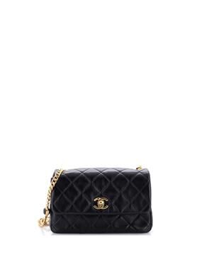 Chanel Resin Pearl Chain Flap Bag #371001C47B